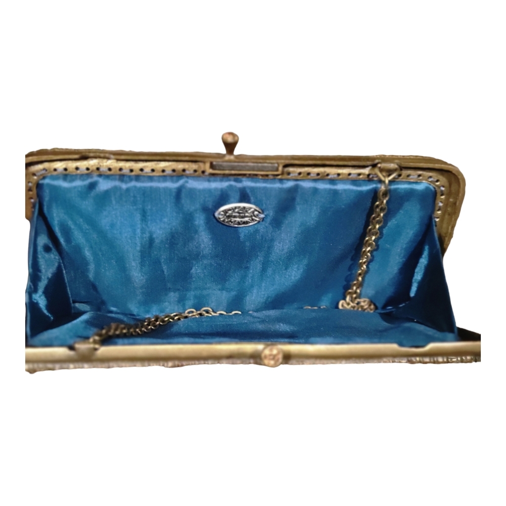 Clara Kasavina Crystal Stud Python Handbag/Clutch - image 6